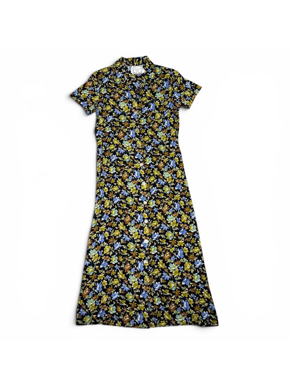 Vintage 90s Dressing Clio Cottagecore Floral Shirtdress
